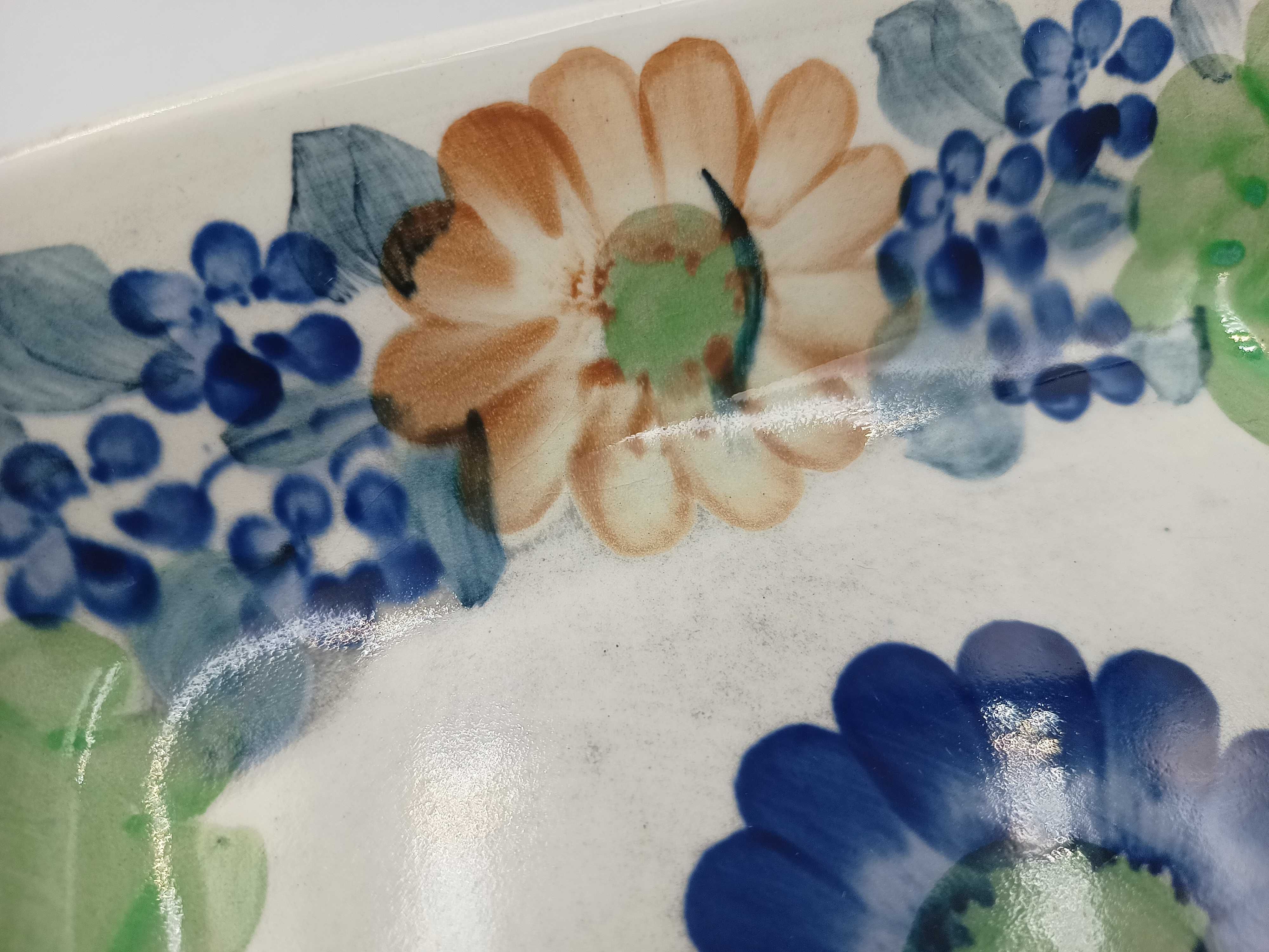 Ceramiczny półmisek Fajans Włocławek S550 miska ceramika z PRL lata 60