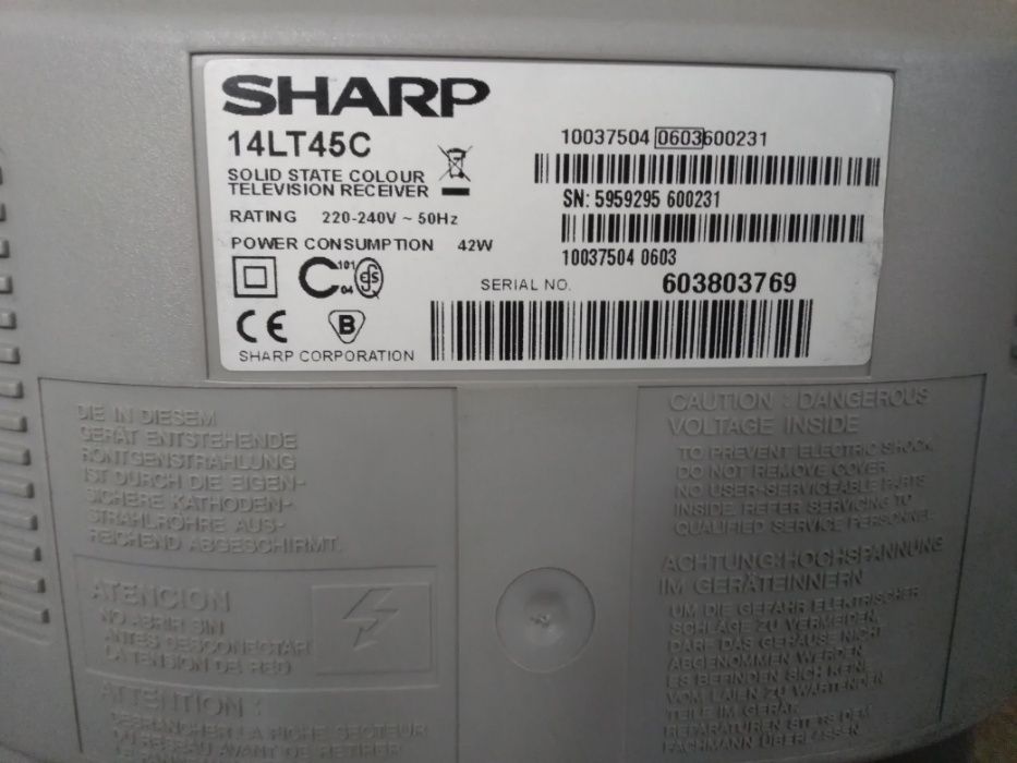 Цветной телевизор Sharp 14LT-45C User Manual