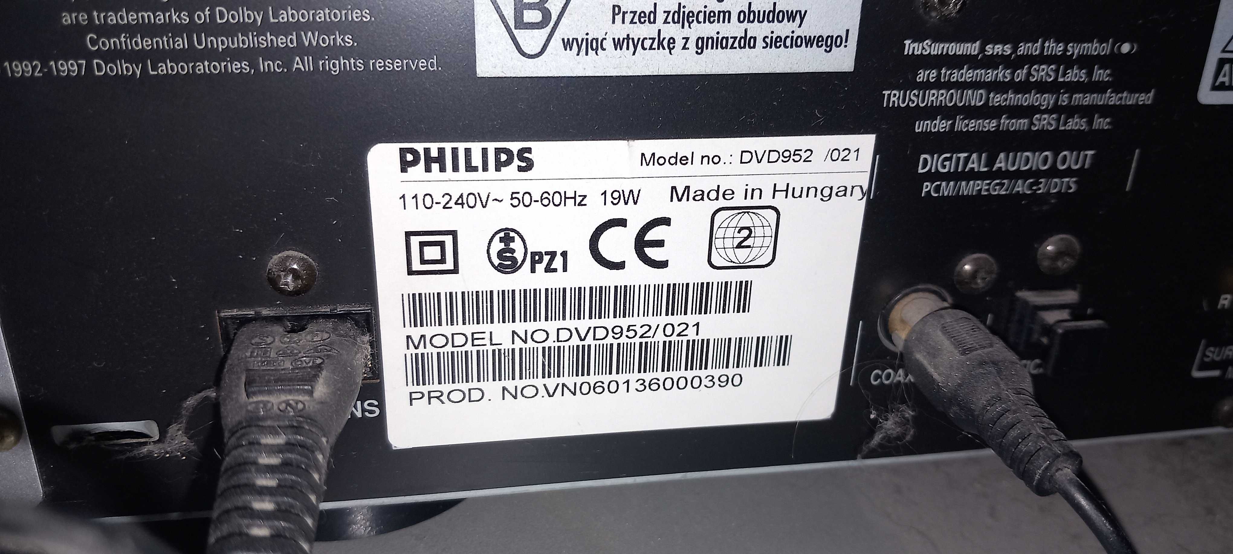 TV Philips  CD DVD VHS stolik stojaki na głośniki x 2