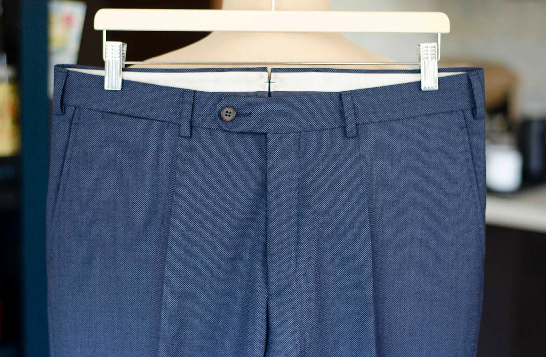 Spodnie Suitsupply Brescia, r25/50s/50, 100% wełna niebieskie