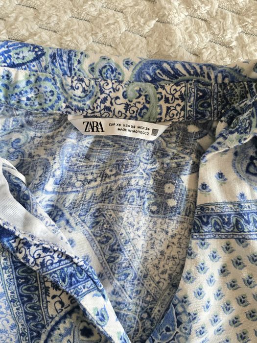 Zara Koszula oversize paisley 100% wiskoza