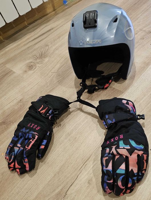 Prancha + Equipamento Feminino Neve: Fixadores, Capacete, Óculos,Luvas