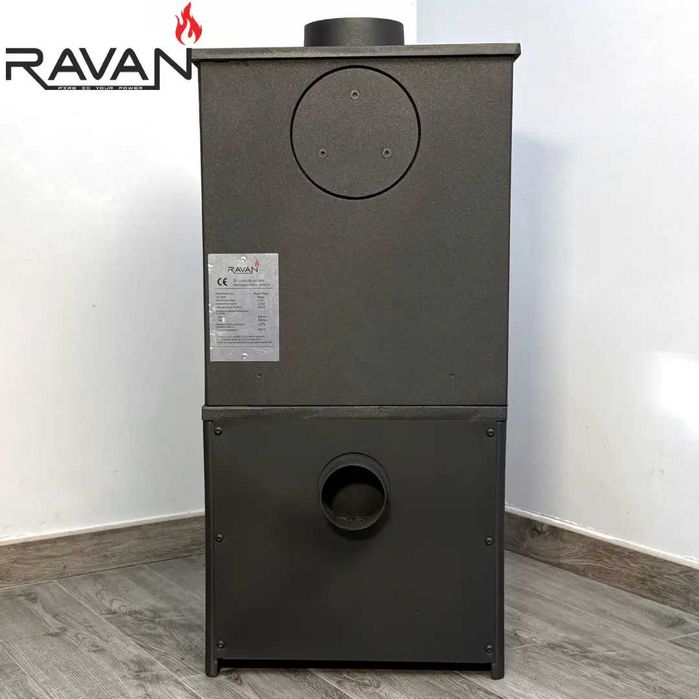 Чавунна піч Ravan Magic 10 кВт для дому і дачі | Піч-камін на дровах