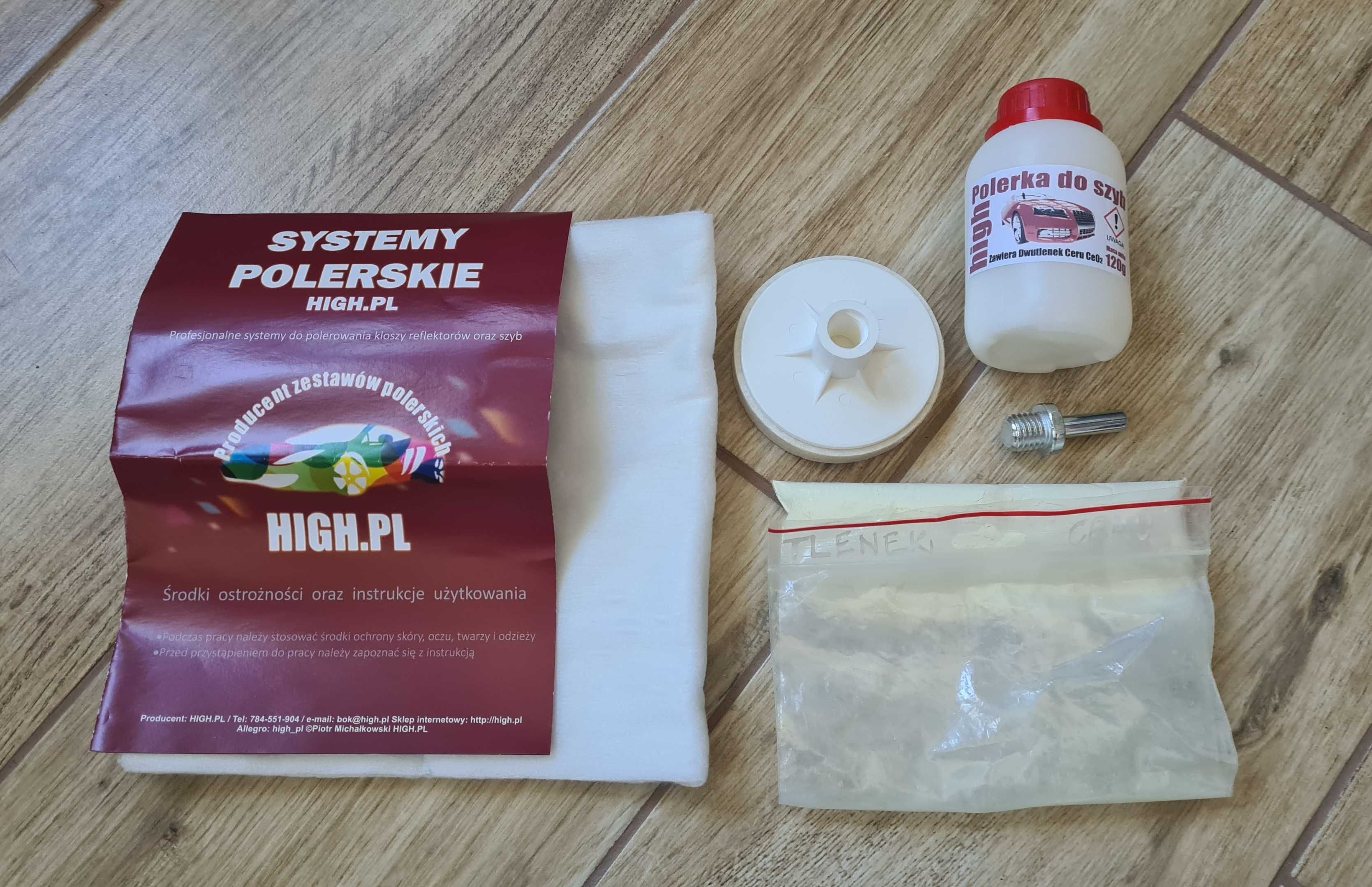 Tlenek ceru zestaw do polerowania szyb
