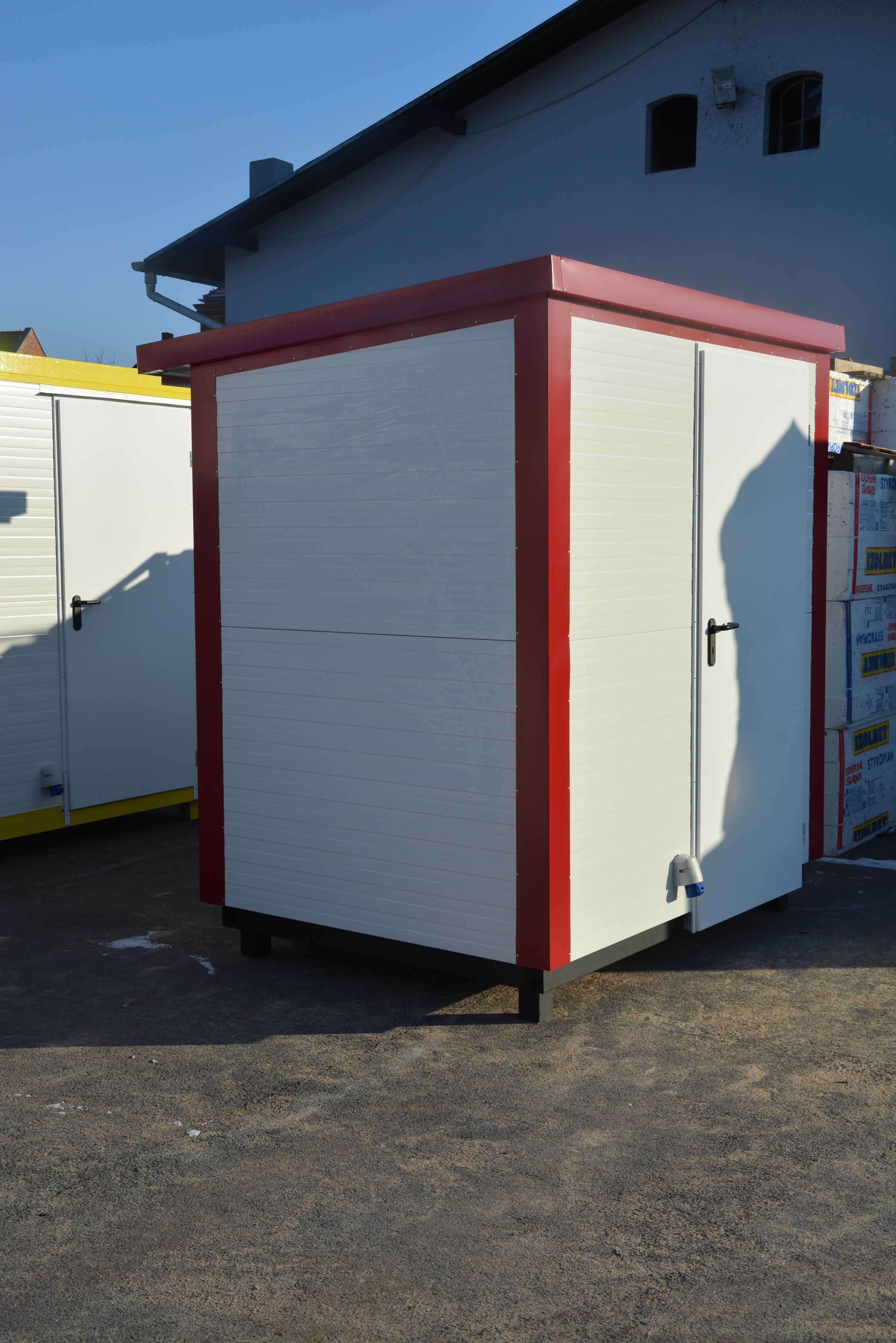 KONTENER SANITARNY 2×2 m, wys. 2,4 m – komplet toaleta WC + umywalka