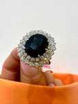 Pierścionek z szafirem 4.00 CT  i diamentami naturalnymi 1.05 CT