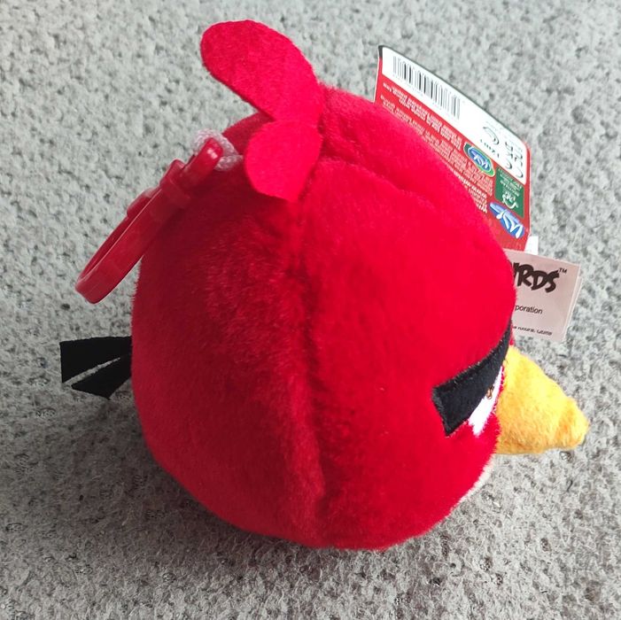 Pluszowy Brelok Angry Birds z plastikową zawieszką Red, ok. 8 cm