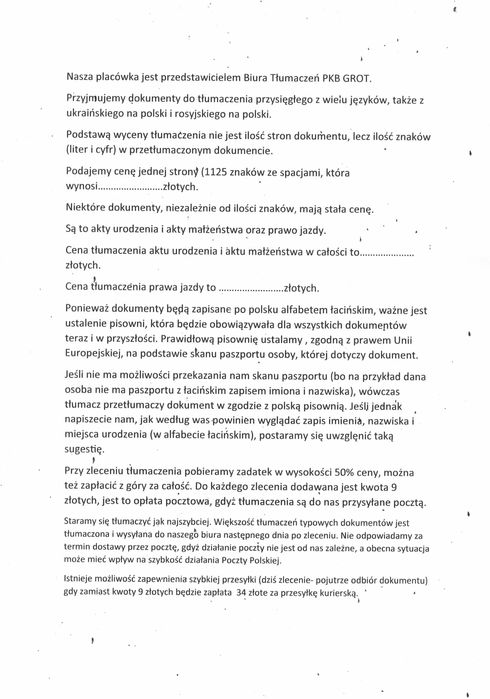 Tłumaczenia przysięgłe i zwykłe ; wszystkie języki