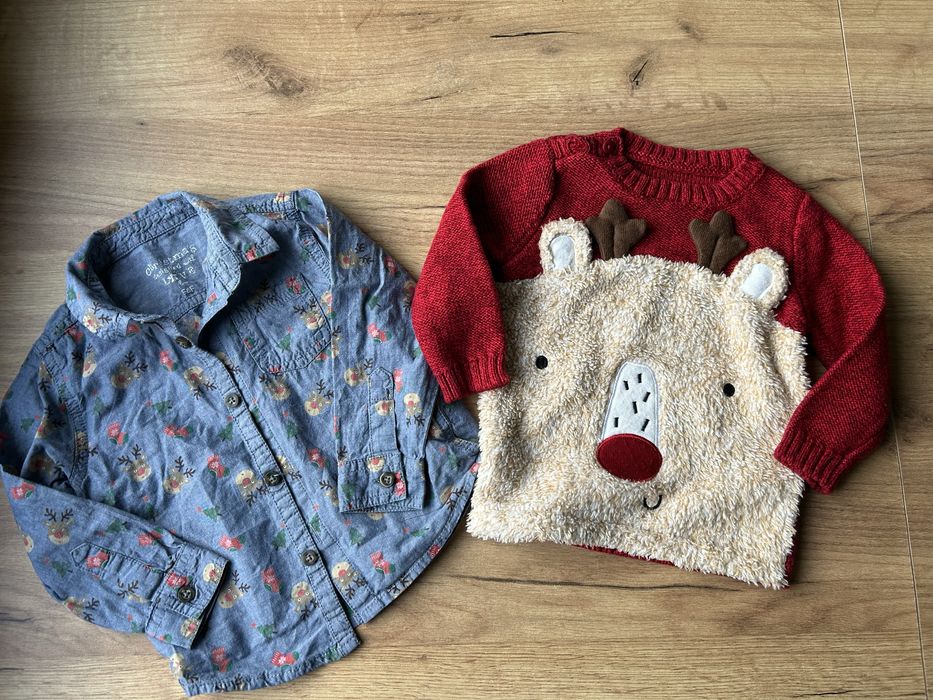 Koszula i sweterek świąteczny