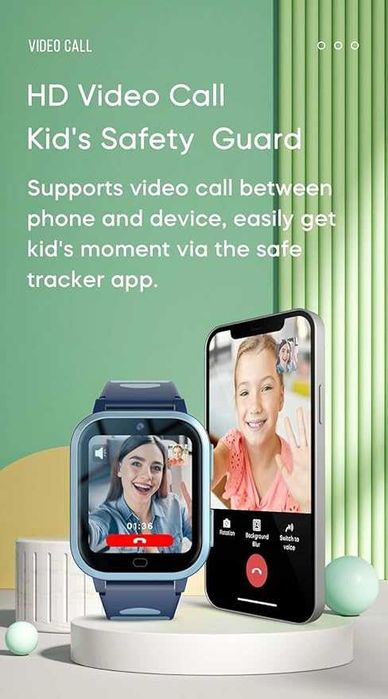 Smartwatch dziecięcy 4G z GPS, WiFi, SOS czatem i kamerą dotykowy