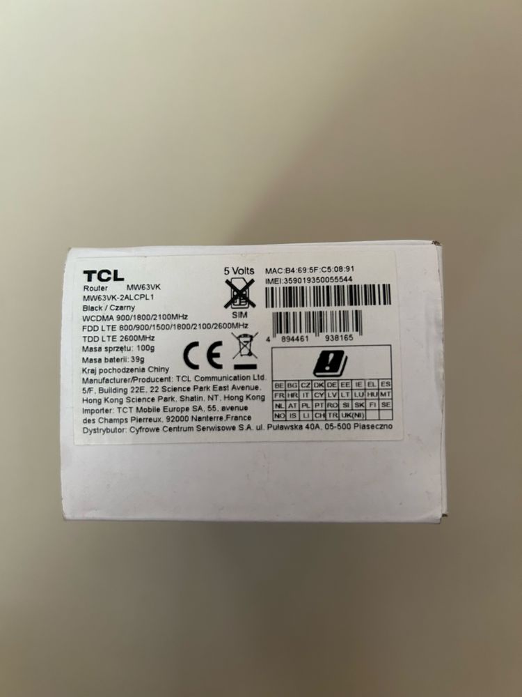 TCL LinkZone MW63VK cat6 mobile WiFi Портативний 4G LTE Wi-Fi Роутер