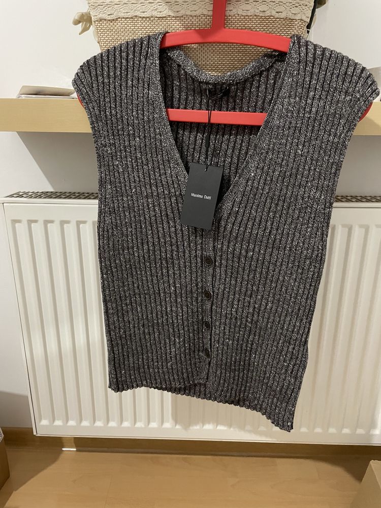Kamizelka sweterkiwa Massimo Dutti M /L