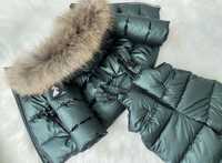 Зимний комплект комбинезон + куртка Зимовий комплект куртка+комбін