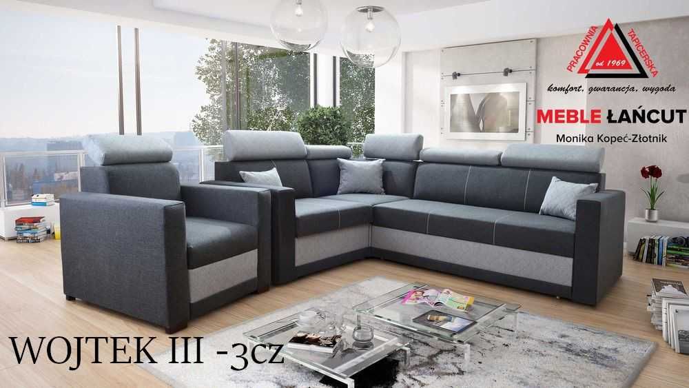 Narożnik Sofa Wojtek. Bonell, pojemnik, automat, Na WYMIAR.Moduły