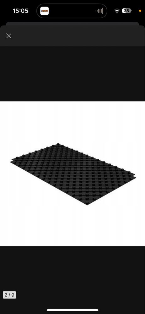 Plyta ogrzewania podlogowego z wypustkami 145cmx 85cm