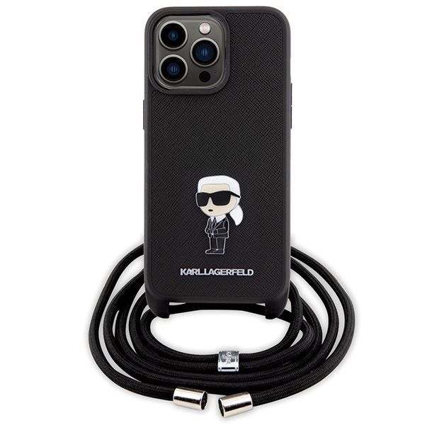 Karl Lagerfeld Etui iPhone 15 Pro Max Crossbody Czarny