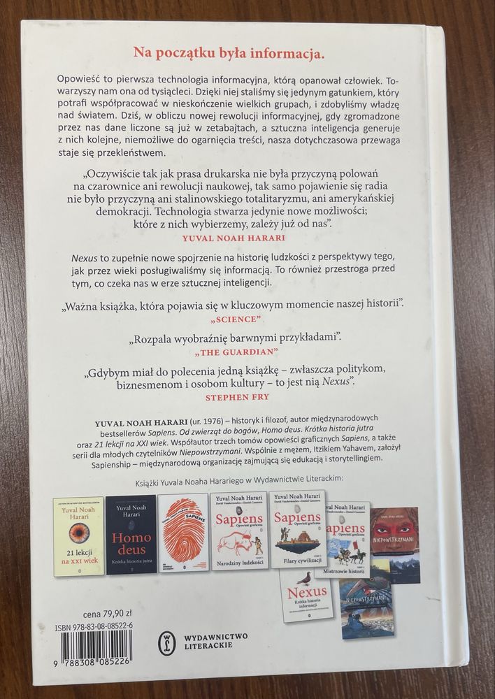 Yuval Noah Harari – Nexus. Krótka historia informacji – jak nowa