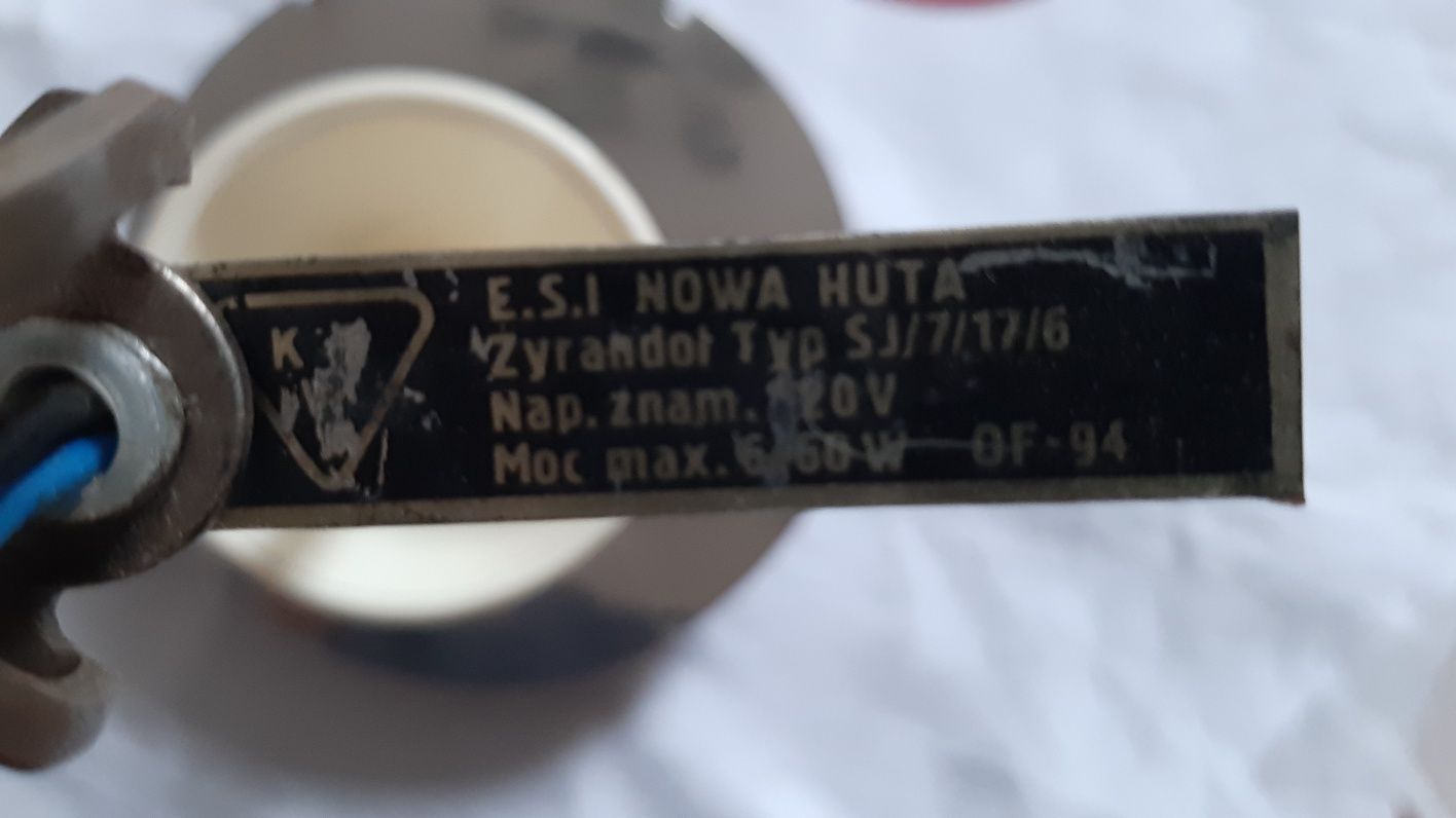 Żyrandol z E.S.I. Nowa Huta typ SJ/7/17/6 - PRL