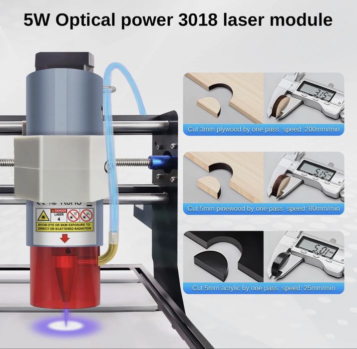 Лазерная головка оптической мощности TREE 5 Вт ЧПУ 3018 PRO