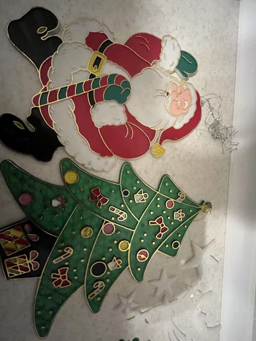 Witraże świąteczne dekoracja na okno