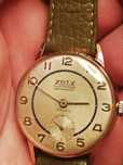 Relogio masculino vintage zoty supremus, 17 rubis, calibre AS 1130