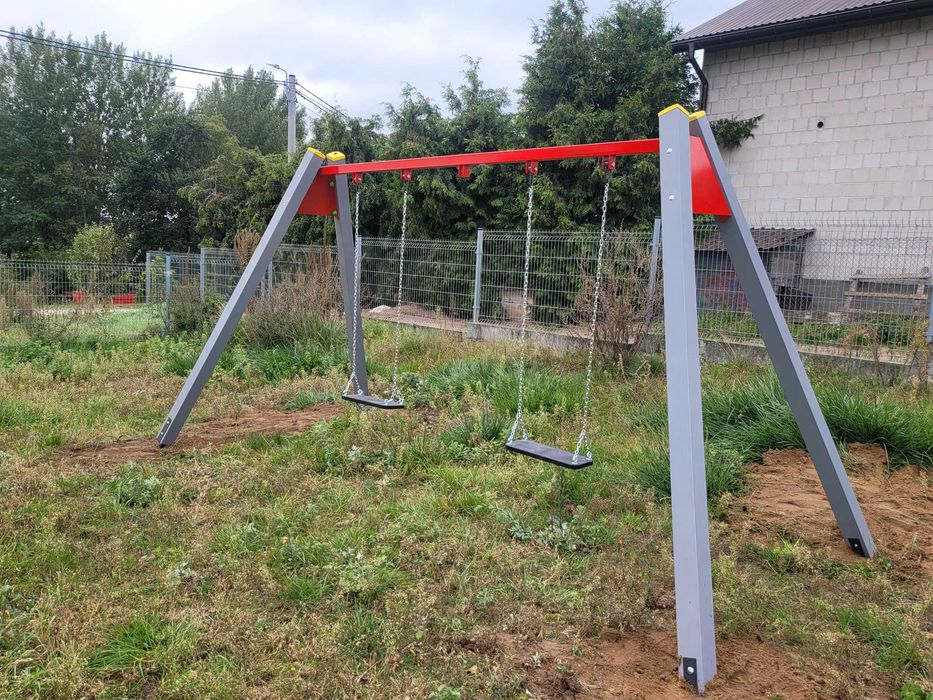 Plac zabaw Huśtawka 2 osobowa z certyfikatem bezpieczeństwa PN-EN 1176