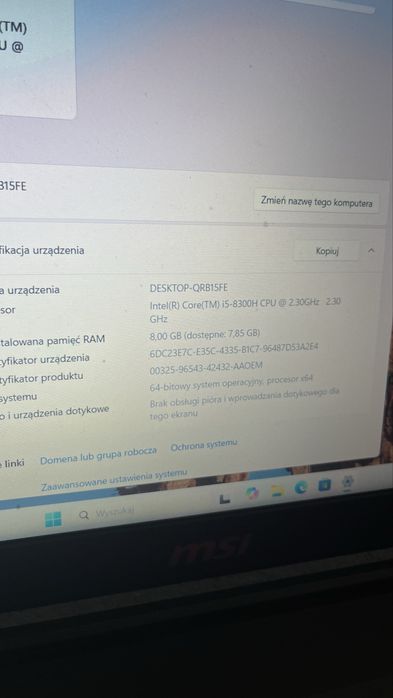 laptop gamingowy msi
