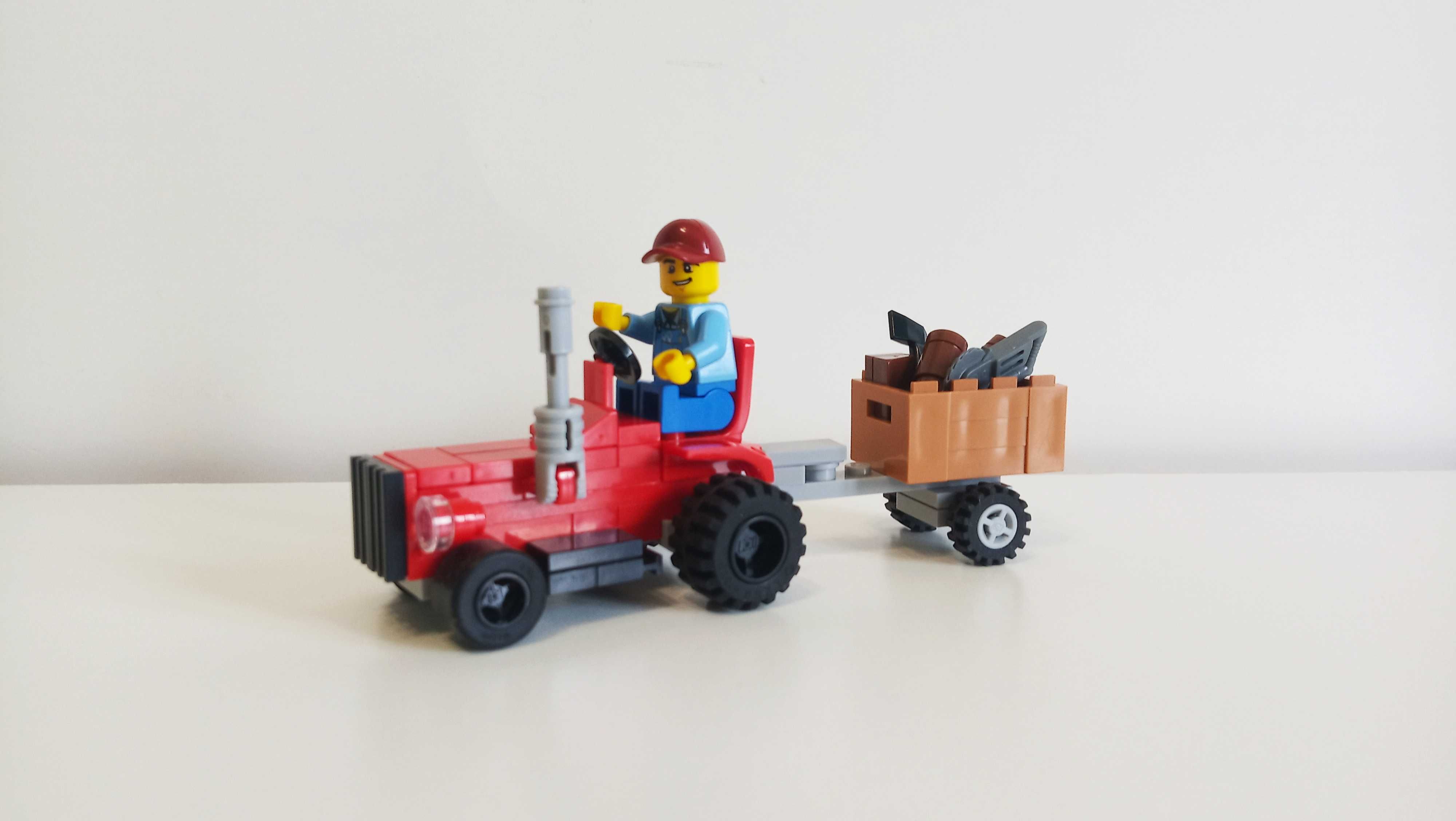 Lego Moc traktor ursus c330 z przyczepą z drewnem
