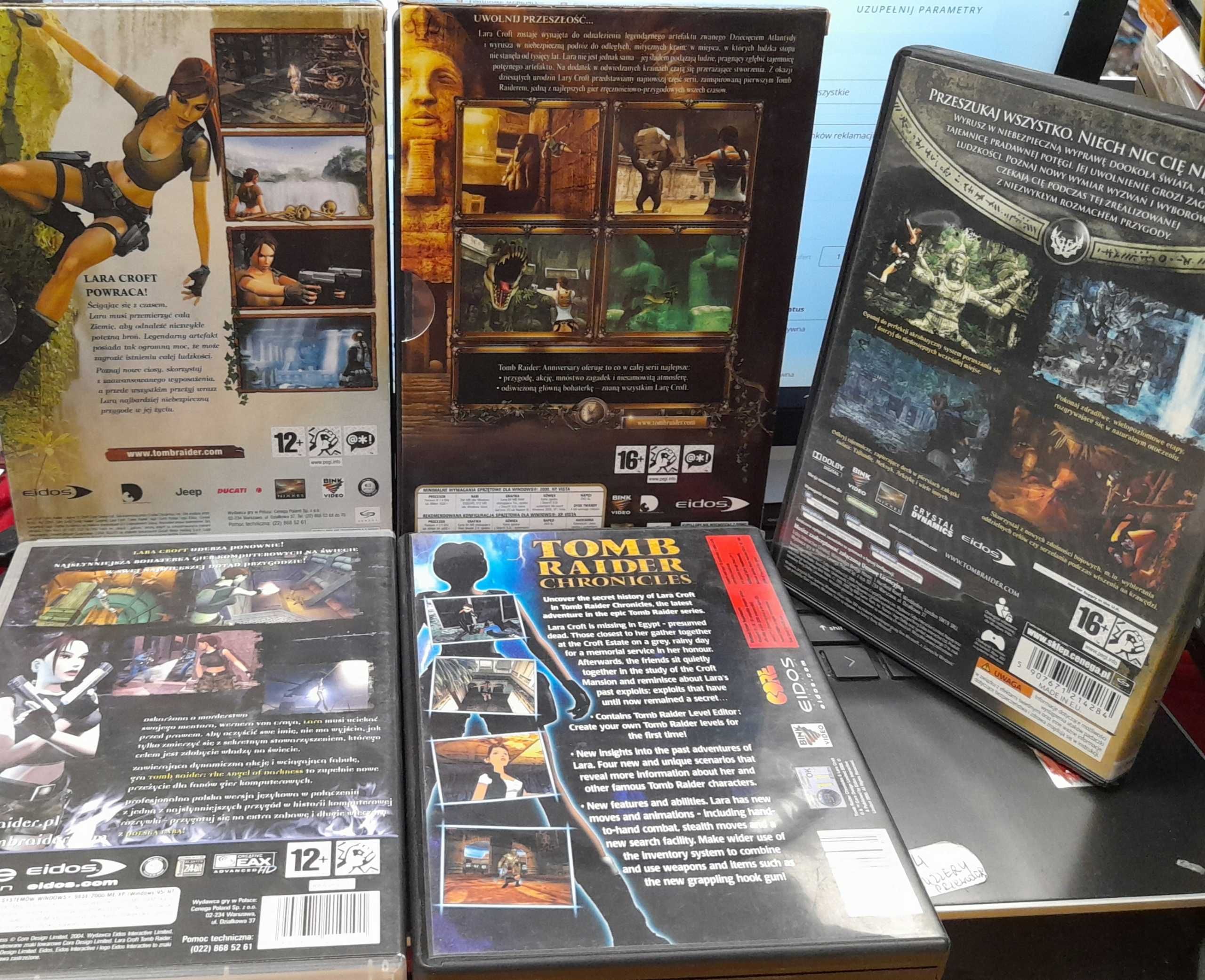 Kolekcja Tomb Raider PC, Legenda, Anniversary, Unerworld, angel, Chron
