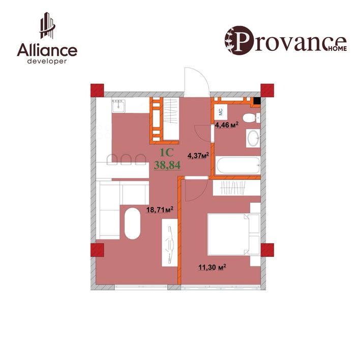 1 кім. кв. в збудованому будинку вул. Незалежності