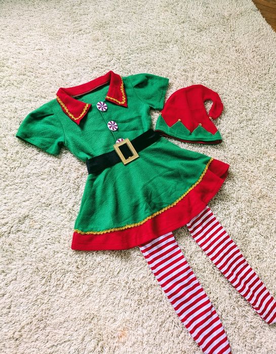 Плаття сукня платье Ельфа Ельфика помічниці Санти карнавальний костюм