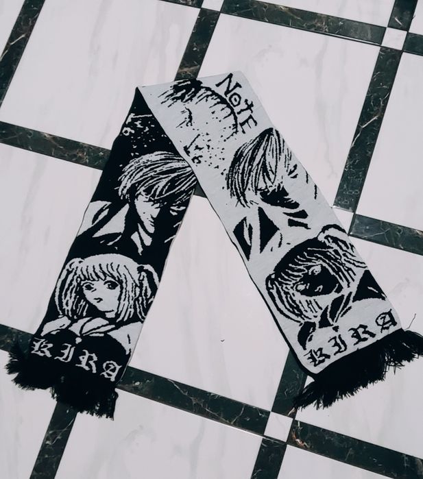 Шаpф з героями аніме Death Note 150см. Теплий