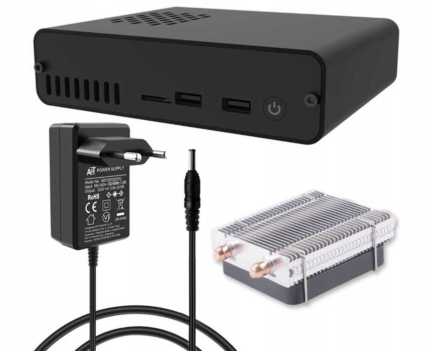 GeeekPi DeskPi Pro V2 Set-Top Box obudowa do Raspberry Pi 4, zasilacz