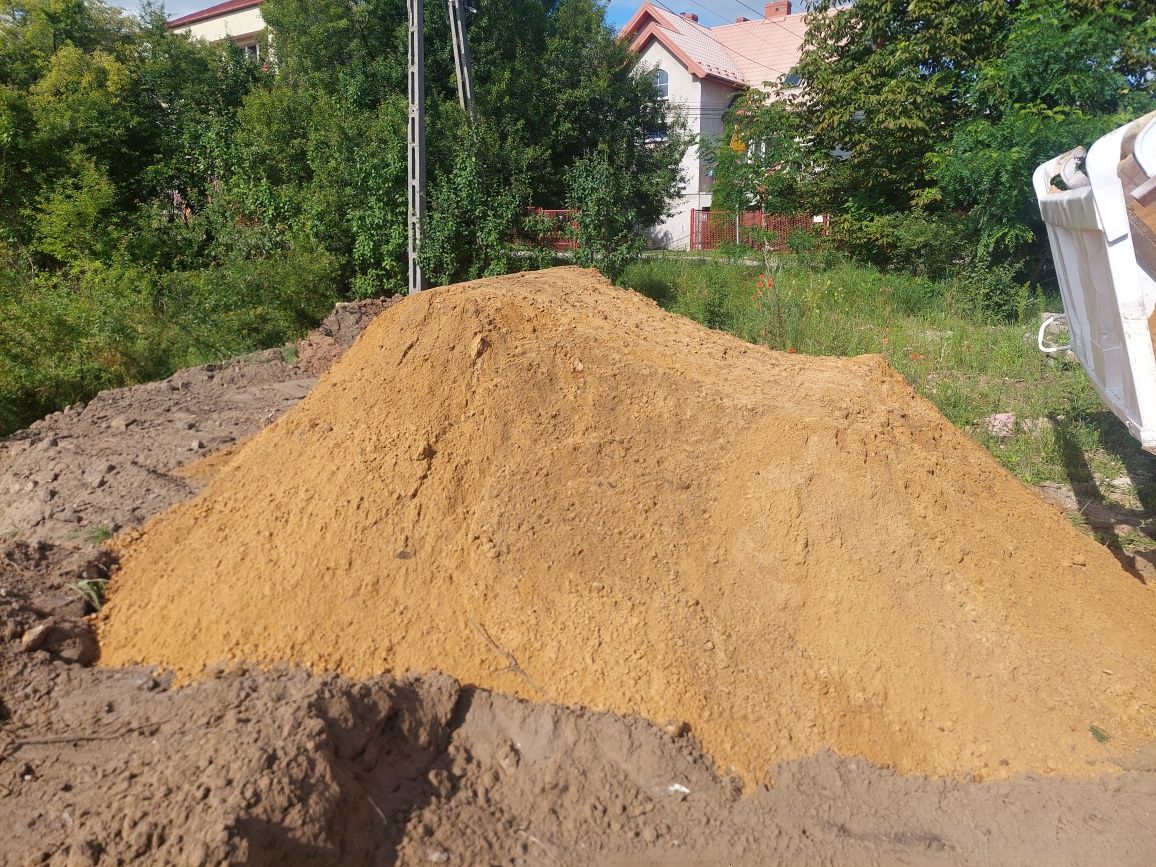Ziemia ogrodowa , kruszywa, transport, sprzedaż. Usługi maszynami