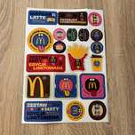 Naklejki mata x mcdonalds zestaw wlepy limitowana edycja
