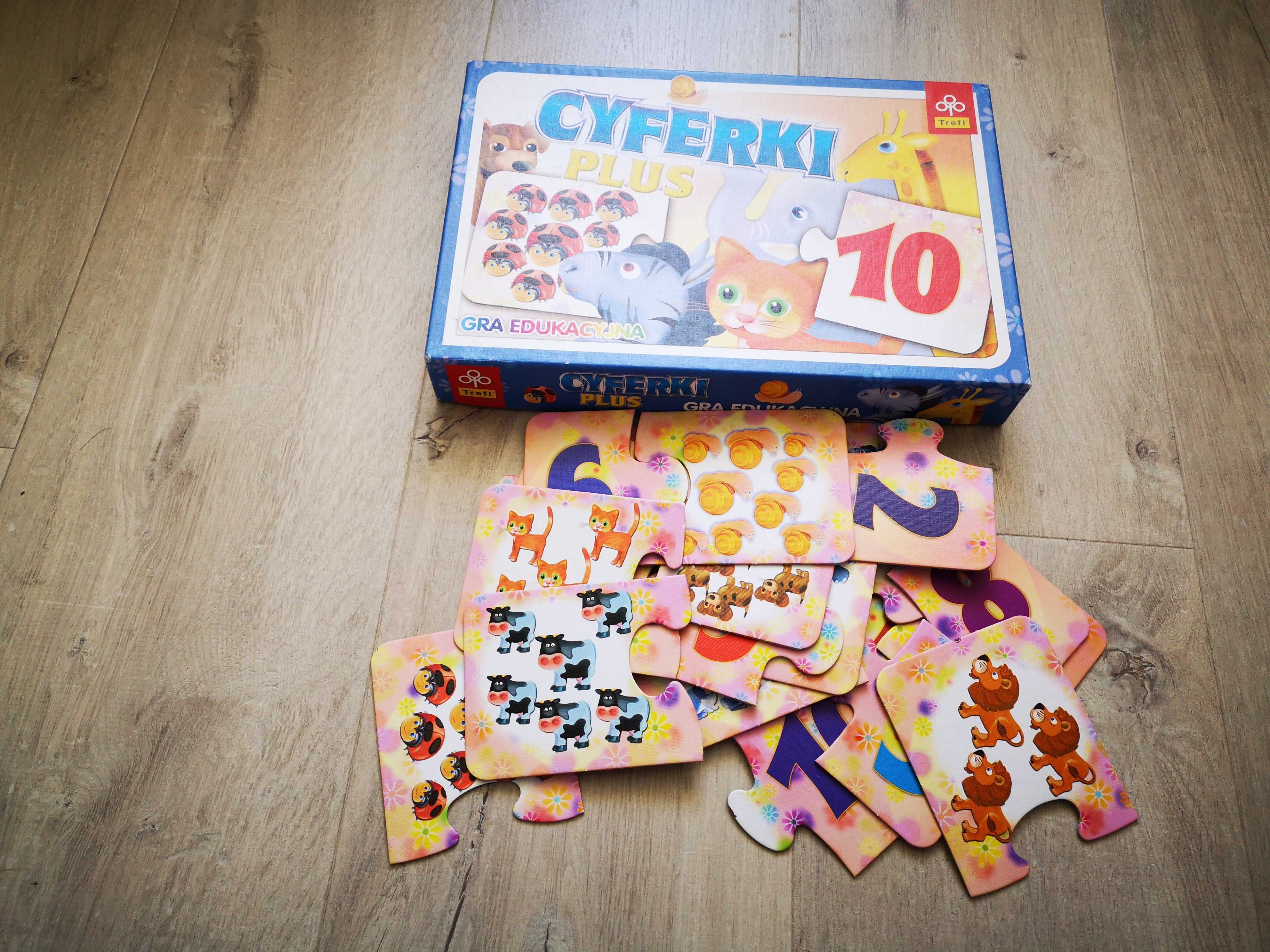 Cyferki gra edukacyjna Trefl 3+ 
i książeczka Kreatywny Maluch numbers
