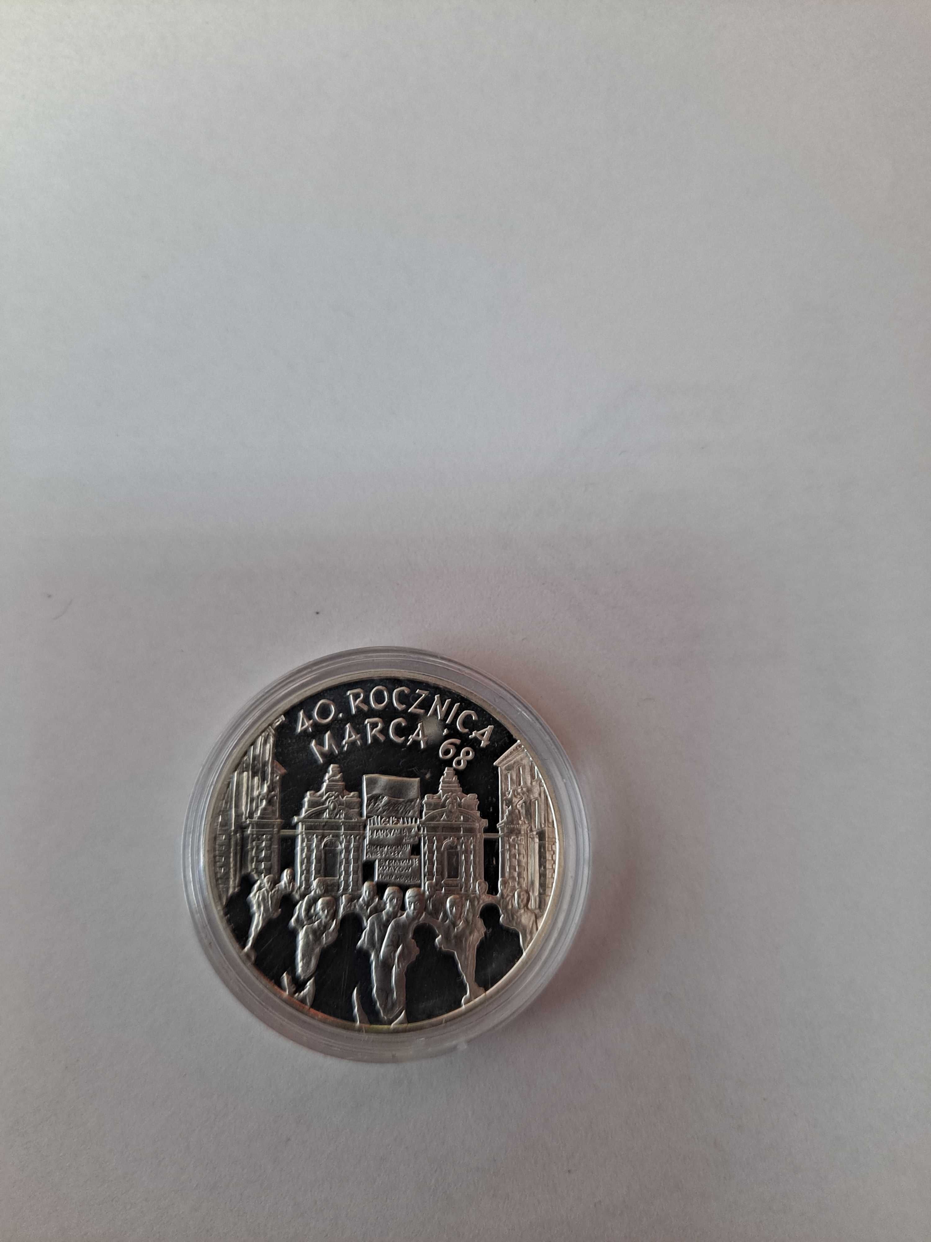 Moneta srebrna kolekcjonerska 10 zł Marzec '68