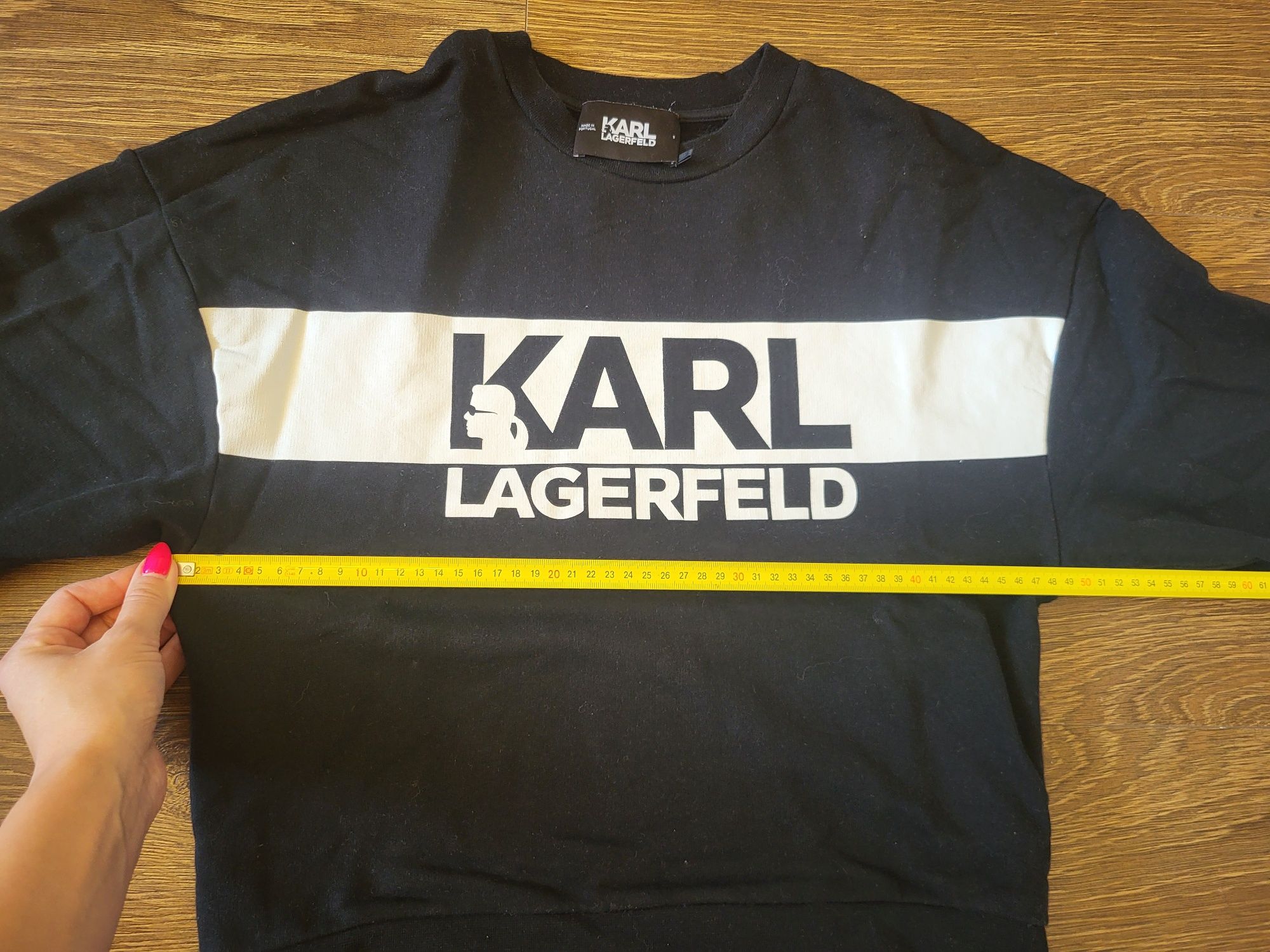 Czarno-biała bluza Karl Lagerfeld, rozmiar S
