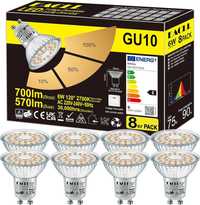 Żarówki LED GU10 6W 8szt EACL