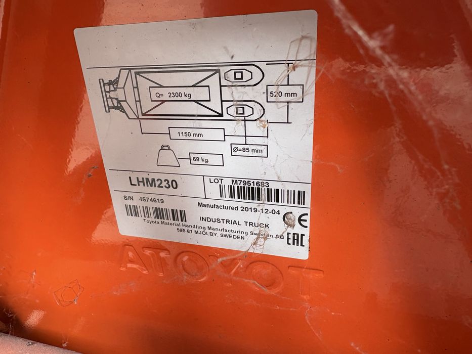 Wózek paletowy ręczny BT Toyota LHM230 paleciak