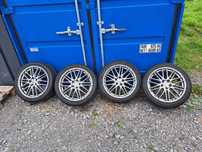 Felgi RIAL, 5/112, ET38, R18 z opony Goodyear letnie, 245/40/R18, 97Y