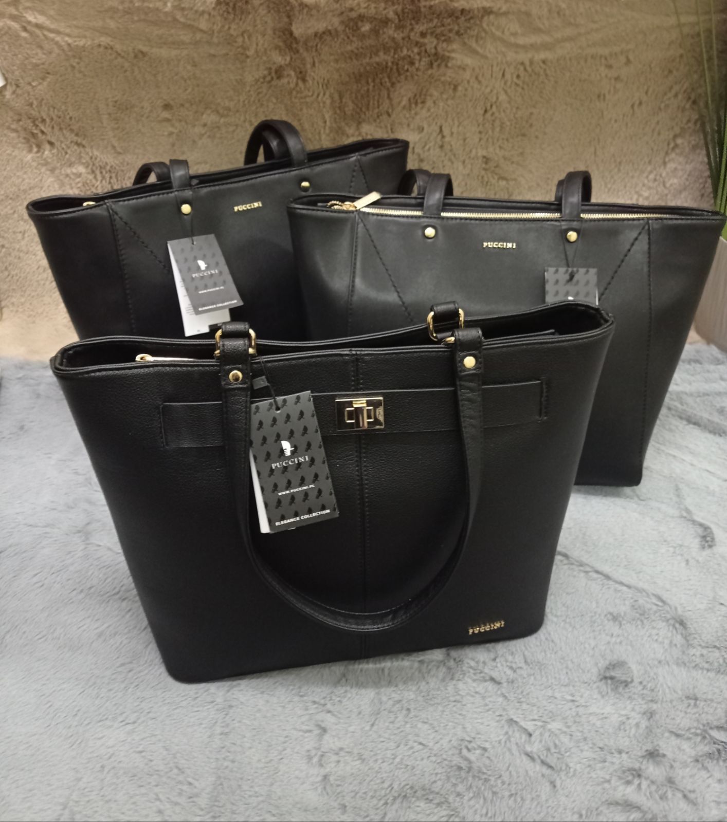 Nowa markowa Puccini torebka torba shopper czarna z metką