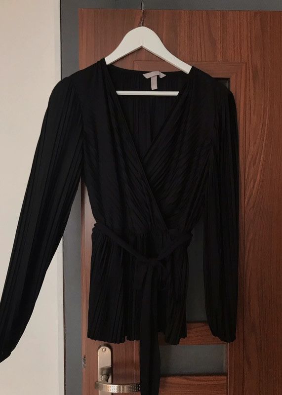 H&m top plisowany kopertowy koszula trend basic