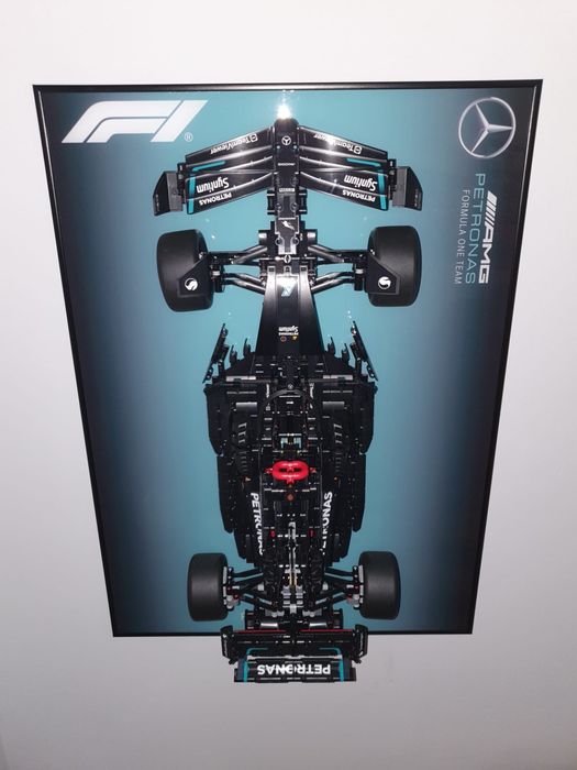 Vendo quadro para lego f1 mercedes amg moldura madeira