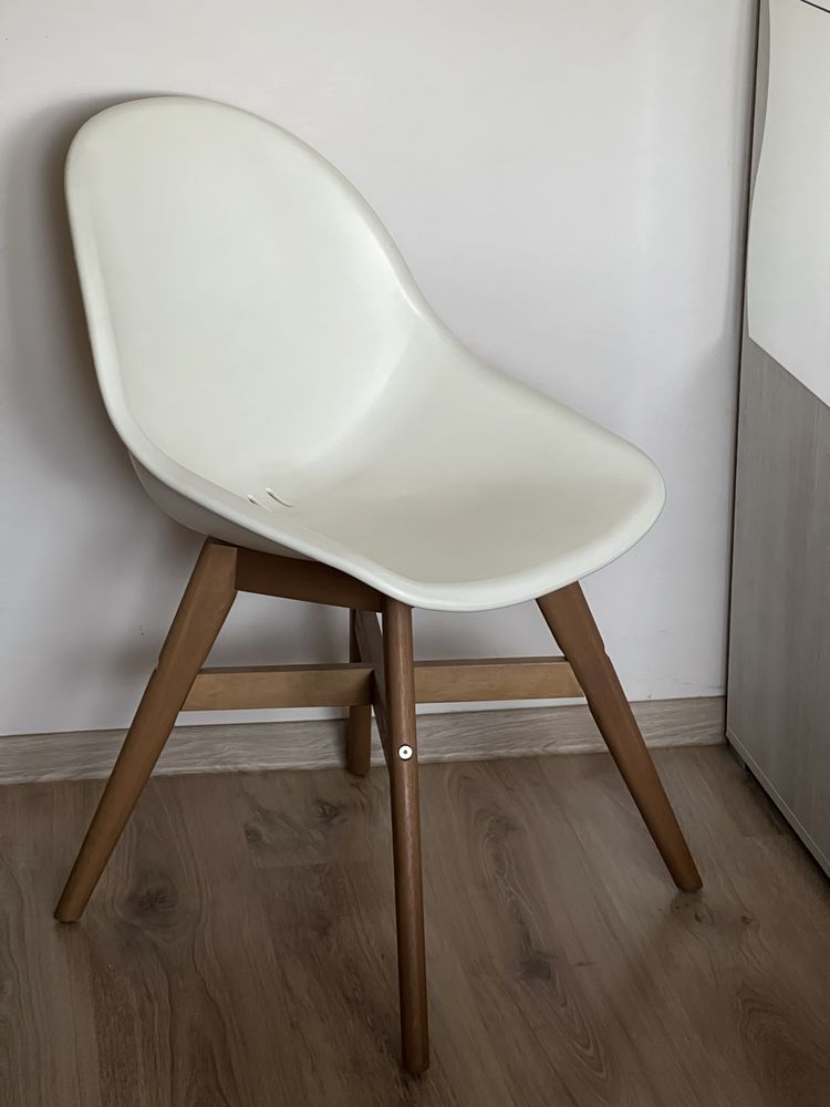 Ikea krzesło FANBYN/ skandynawski styl/ białe krzesło