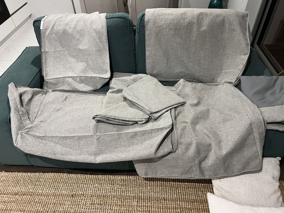 Capa sofa Ikea Kiwik beje cinzento