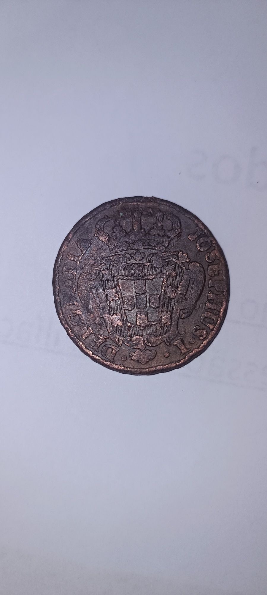 Moeda XReis cobre 1763 J . D. José I