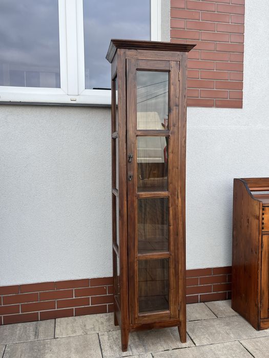 Kolonialna witryna tekowa/słupek - meble indyjskie