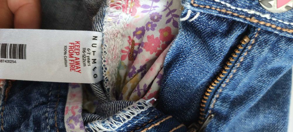 Spódniczka jeans Nutmeg rozm. 116 - 122