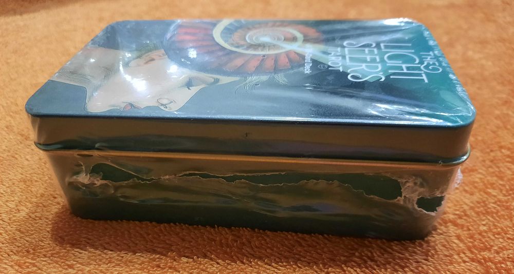 Колода карт таро світлого провидця в жестяній коробці зелений зріз